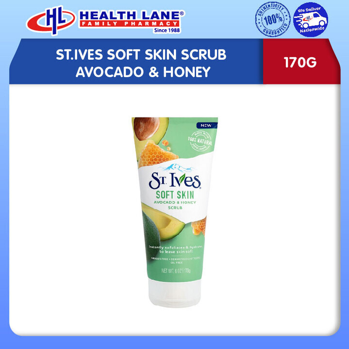 ST.IVES SOFT KULIT SCRUB AVOCADO & HONEY 170G